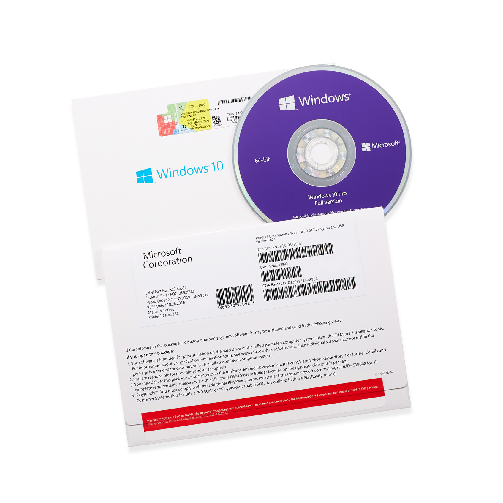 Microsoft Windows 10 Pro Edition With Dvd Package - Zendasolutions